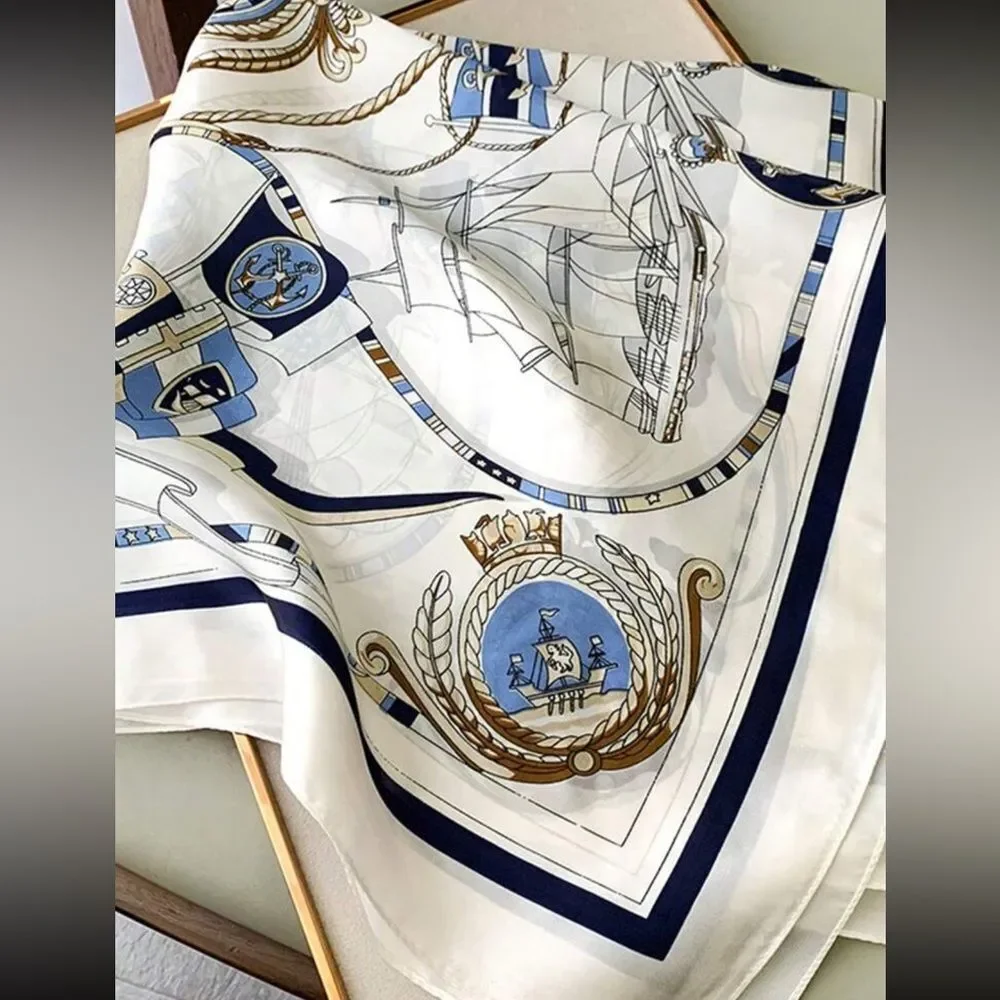 Nautical Print Scarf N872